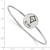 LogoArt Kappa Alpha Theta Bracelet - Sterling S. Rhodium-Plated Enameled Slip-on Bangle - SS048KAT-7 - View 2