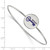 LogoArt Kappa Kappa Gamma Bracelet - Sterling S. Rhodium-Plated Enameled Slip-on Bangle - SS048KKG-7 - View 2