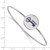 LogoArt Kappa Kappa Gamma Bracelet - Sterling S. Rhodium-Plated Enameled Slip-on Bangle - SS048KKG-7 - View 3