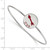 LogoArt Pi Beta Phi Bracelet - Sterling Silver Rhodium-Plated Enameled Slip-on Bangle - SS048PBP-7 - View 2