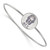 LogoArt Phi Sigma Sigma Bracelet - Sterling Silver Rhodium-Plated Enameled Slip-on Bangle - SS048PSS-7
