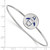 LogoArt Theta Phi Alpha Bracelet - Sterling Silver Rhodium-Plated Enameled Slip-on Bangle - SS048TPA-7 - View 3