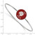 LogoArt Alpha Sigma Alpha Bracelet - Sterling S. Rhodium-Plated Enameled Slip-on Bangle - SS049ASI-7 - View 2