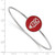 LogoArt Chi Omega Bracelet - Sterling Silver Rhodium-Plated Enameled Slip-on Bangle - SS049CHO-7 - View 3