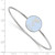 LogoArt Delta Delta Delta Bracelet - Sterling S. Rhodium-Plated Enameled Slip-on Bangle - SS049DDD-7 - View 3