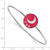 LogoArt Gamma Phi Beta Bracelet - Sterling Silver Rhodium-Plated Enameled Slip-on Bangle - SS049GPB-7 - View 2
