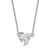 LogoArt Georgia Institute of Technology Necklace - Sterling Silver Rhodium-Plated Yellow Jacket Small Pendant 18 Inch