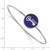 LogoArt Kappa Kappa Gamma Bracelet - Sterling S. Rhodium-Plated Enameled Slip-on Bangle - SS049KKG-7 - View 2