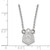 LogoArt Purdue University Necklace - Sterling Silver Rhodium-Plated Boilermakers Train Logo Small Pendant 18 Inch - View 2