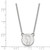 LogoArt University of North Carolina Necklace - Sterling Silver Rhodium-Plated Tar Heel Small Disc Pendant 18 Inch - View 2