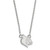 LogoArt University of Louisville Necklace - Sterling Silver Rhodium-Plated Cardinal Small Pendant 18 Inch