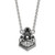 LogoArt Purdue University Necklace - Sterling Silver Rhodium-Plated Boilermakers Train Logo Large Enameled Pendant 18 Inch