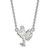 LogoArt Virginia Tech Necklace - Sterling Silver Rhodium-Plated HokieBird Large Pendant 18 Inch