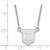 LogoArt University of Illinois Necklace - Sterling Silver Rhodium-Plated Victory Badge Small Pendant 18 Inch - View 2