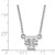 LogoArt University of Tennessee Necklace - Sterling Silver Rhodium-Plated Lady Volunteers Small Pendant 18 Inch - View 2