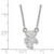 LogoArt University of Wisconsin Necklace - Sterling Silver Rhodium-Plated Badger Small Pendant 18 Inch, 10 mm Wide - View 2