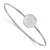 LogoArt Kansas State University Bracelet - Sterling Silver Rhodium-Plated Bangle Slip on