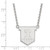 LogoArt University of Illinois Necklace - Sterling Silver Rhodium-Plated Victory Badge Large Pendant 18 Inch - View 2