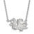 LogoArt University of South Carolina Necklace - Sterling Silver Rhodium-Plated Gamecock Large Pendant 18 Inch