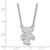 LogoArt University of Wisconsin Necklace - Sterling Silver Rhodium-Plated Badger Large Pendant 18 Inch, 16 mm Wide - View 2
