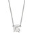 LogoArt Michigan State University Necklace - Sterling Silver Rhodium-Plated Spartan Small Pendant 18 Inch