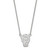 LogoArt North Carolina State University Necklace - Sterling Silver Rhodium-Plated Wolf Large Pendant 18 Inch