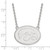 LogoArt University of Iowa Necklace - Sterling Silver Rhodium-Plated Hawk Large Oval Pendant 18 Inch - View 2