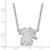 LogoArt University of Kentucky Necklace - Sterling Silver Rhodium-Plated U-K Wildcat Large Pendant 18 Inch - View 2