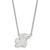 LogoArt University of Kansas Necklace - Sterling Silver Rhodium-Plated Jayhawk Large Pendant 18 Inch, 19 mm Wide - SS058UKS-18