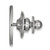 LogoArt University of North Carolina Lapel Pin - Sterling Silver Rhodium-Plated Crest - View 2