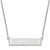 LogoArt University of Oklahoma Necklace - Sterling Silver Rhodium-Plated Small Bar 18 Inch