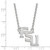LogoArt Florida State University Necklace - Sterling Silver Rhodium-Plated F-S-U Large Pendant 18 Inch - View 2