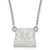 LogoArt University of Alabama Necklace - Sterling Silver Rhodium-Plated Elephant Small Pendant 18 Inch
