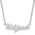 LogoArt North Carolina State University Necklace - Sterling Silver Rhodium-Plated Medium Wolfpack Script Pendant 18 Inch