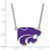 LogoArt Kansas State University Necklace - Sterling Silver Rhodium-Plated Wildcat Large Enameled Pendant 18 Inch - View 3