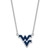 LogoArt West Virginia University Necklace - Sterling Silver Rhodium-Plated W-V Large Enameled Pendant 18 Inch - View 2