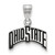 LogoArt Ohio State University Pendant - Sterling Silver Rhodium-Plated The Medium Enameled