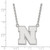 LogoArt University of Nebraska Necklace - Sterling Silver Rhodium-Plated Letter N Large Pendant 18 Inch - View 2