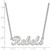 LogoArt University of Mississippi Necklace - Sterling Silver Rhodium-Plated Rebels Script Bar 18 Inch - View 2