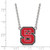 LogoArt North Carolina State University Necklace - Sterling Silver Rhodium-Plated N-C-S Large Enameled Pendant 18 Inch - View 2