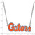 LogoArt University of Florida Necklace - Sterling Silver Rhodium-Plated Gators Script Large Enameled Pendant 18 Inch - View 2