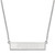 LogoArt Purdue University Necklace - Sterling Silver Rhodium-Plated Small Bar 18 Inch