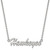 LogoArt University of Iowa Necklace - Sterling Silver Rhodium-Plated Hawkeyes Script Medium Pendant 18 Inch
