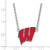 LogoArt University of Wisconsin Necklace - Sterling Silver Rhodium-Plated Letter W Large Enameled Pendant 18 Inch - View 2