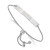 LogoArt University of Alabama Bracelet - Sterling Silver Rhodium-Plated Small Bar Adjustable 9 Inch