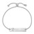 LogoArt Buffalo Sabres Bracelet - Sterling Silver Rhodium-Plated Name Bar Adjustable - View 2
