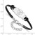 LogoArt Buffalo Sabres Bracelet - Sterling Silver Rhodium-Plated Hockey Stick Leather Bra - View 2