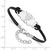LogoArt Vegas Golden Knights Bracelet - Sterling Silver Rhodium-Plated Hockey Stick Leath - View 2