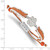 LogoArt Clemson University Bracelet - Stainless Steel Tiger Paw Adjustable Cord - View 2