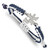 LogoArt University of Kentucky Bracelet - Stainless Steel U-K Adjustable Cord